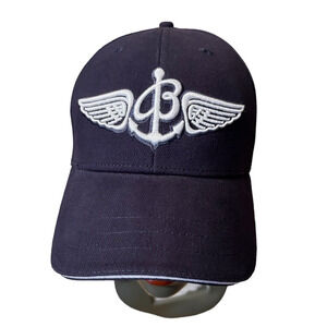 Breitling Watch Embroidered Wings, Anchor, Flying B Navy Blue Baseball cap adjs